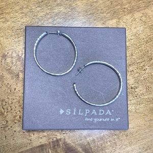 P2815 Silpada English Channel sterling hoop earrings